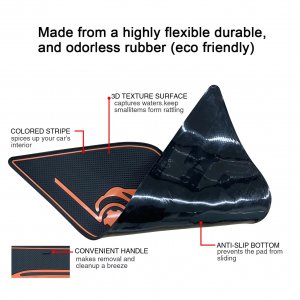 Volkswagen ID. Buzz Interior Upgade Kit - Non Slip Rubber Liner Kit - Yellow